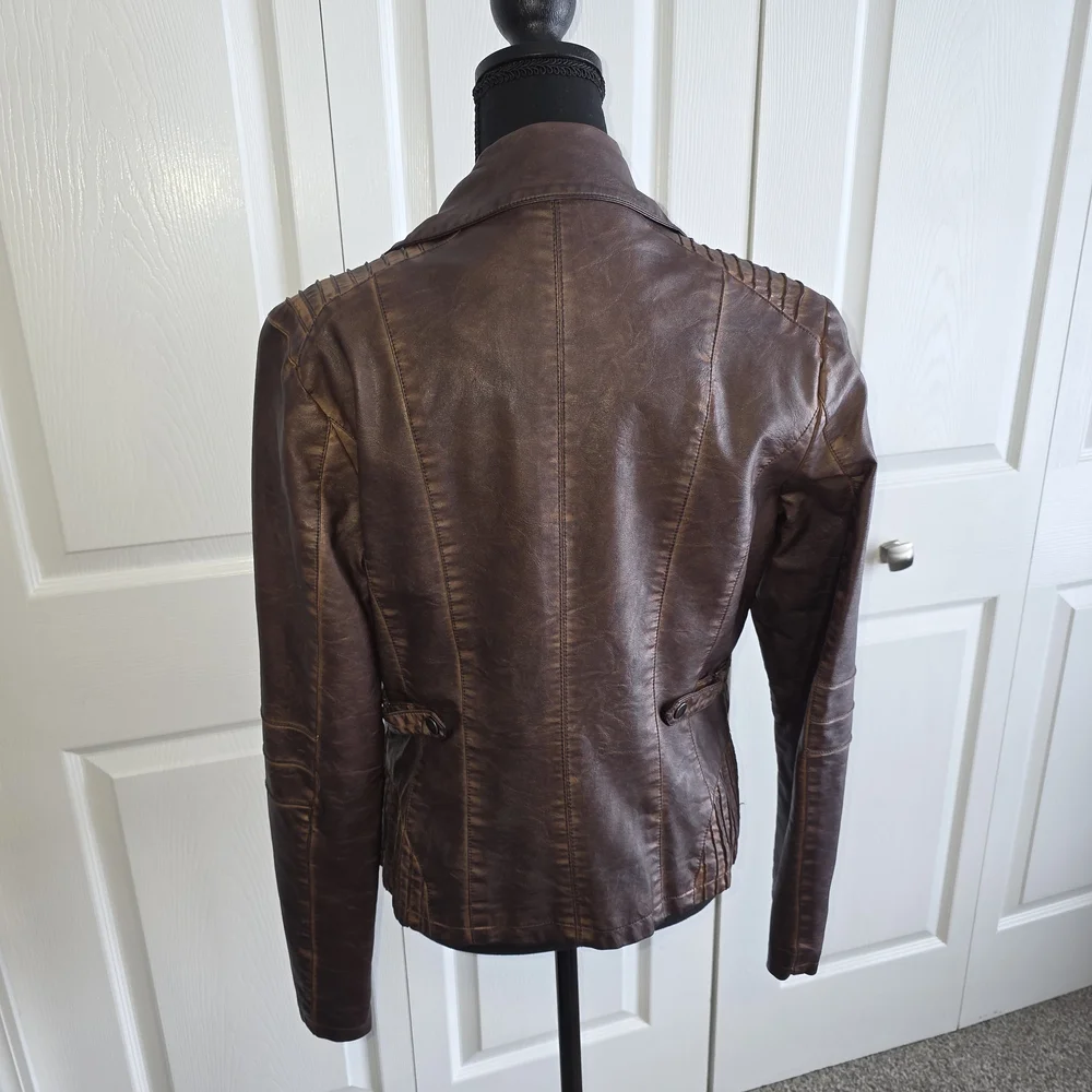 Maurices Dark Brown Leather Jacket - Picture 3 of 7